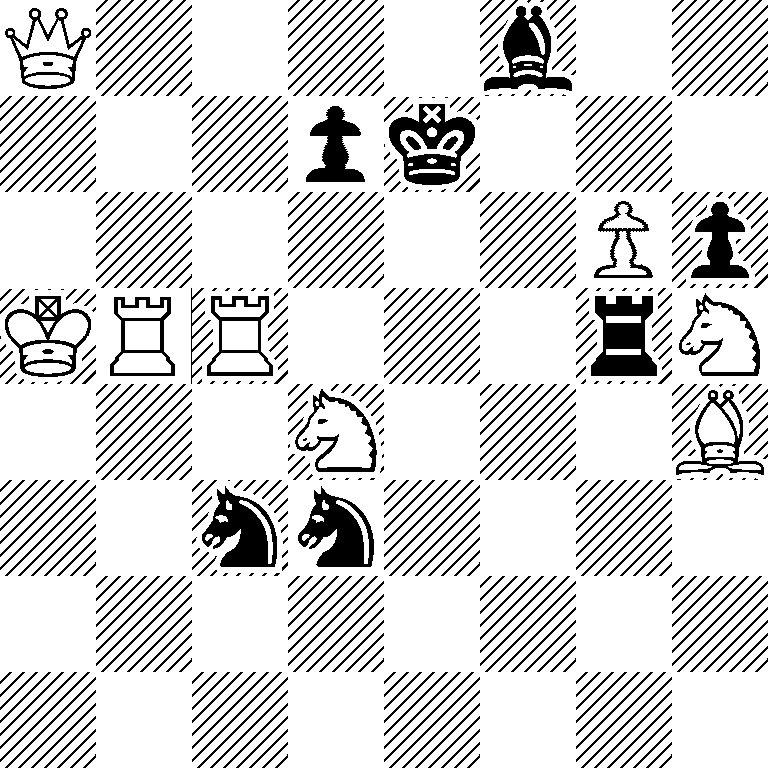 Q4b2/3pk3/6Pp/KRR3rN/3N3B/2nn4/8/8