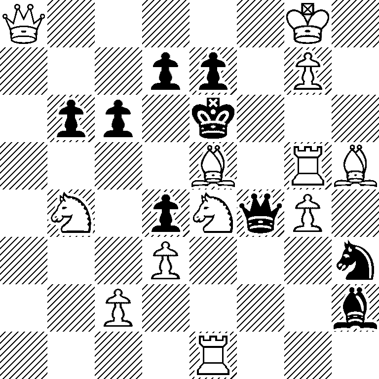 Q5K1/3pp1P1/1pp1k3/4B1RB/1N1pNqP1/3P3n/2P4b/4R3