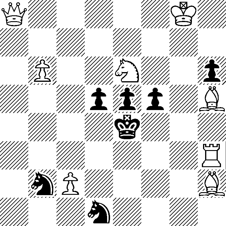 Q5K1/8/1P2N2p/3ppp1B/4k3/7R/1nP4B/3n4
