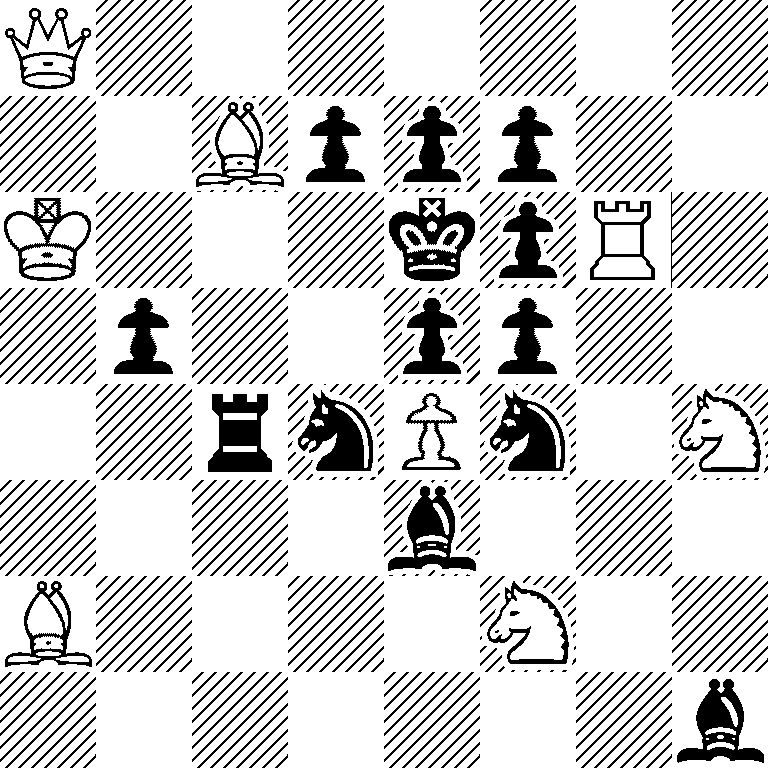 Q7/2Bppp2/K3kpR1/1p2pp2/2rnPn1N/4b3/B4N2/7b