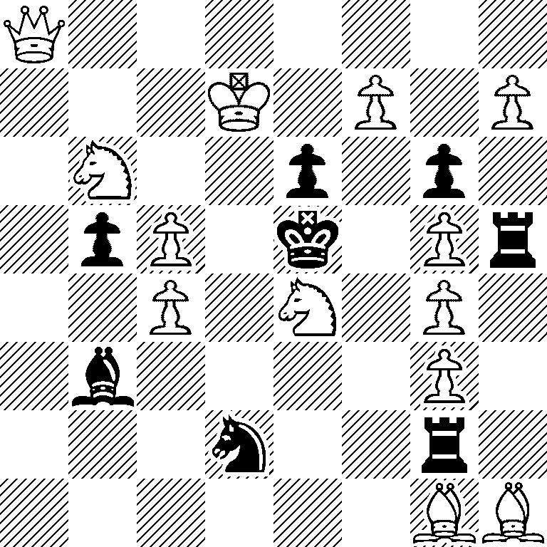 Q7/3K1P1P/1N2p1p1/1pP1k1Pr/2P1N1P1/1b4P1/3n2r1/6BB