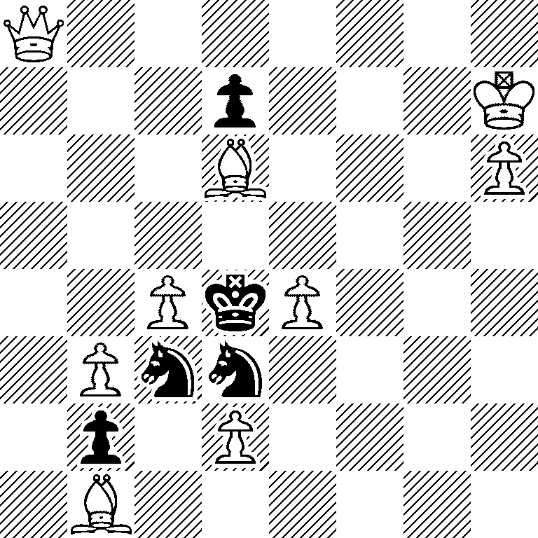 Q7/3p3K/3B3P/8/2PkP3/1Pnn4/1p1P4/1B6