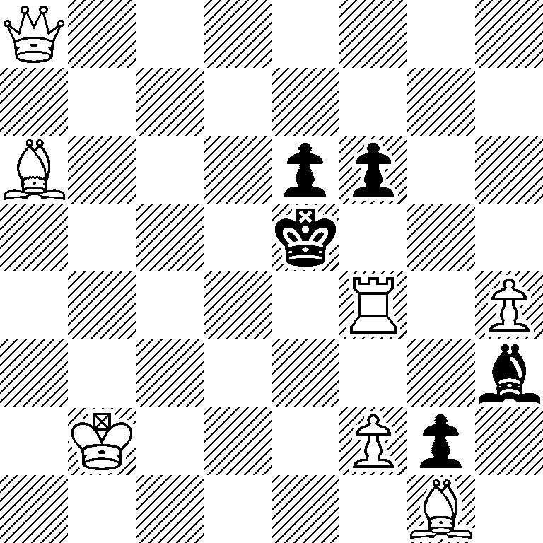 Q7/8/B3pp2/4k3/5R1P/7b/1K3Pp1/6B1