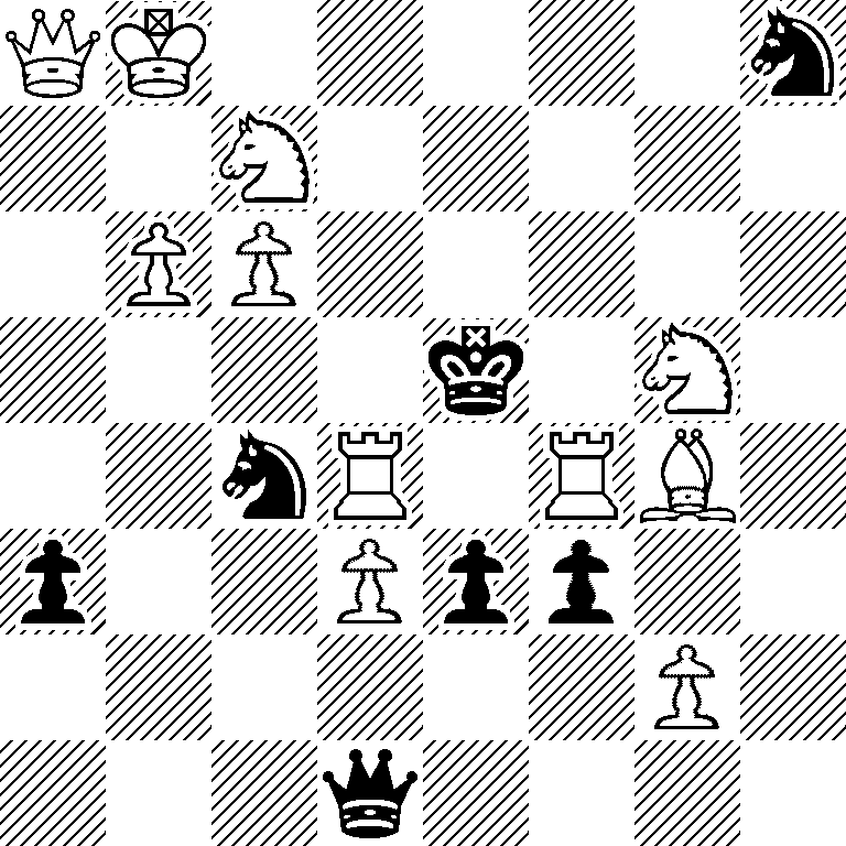 QK5n/2N5/1PP5/4k1N1/2nR1RB1/p2Ppp2/6P1/3q4