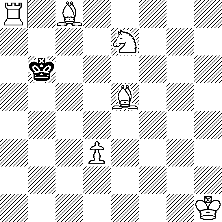 R1B5/4N3/1k6/4B3/8/3P4/8/7K