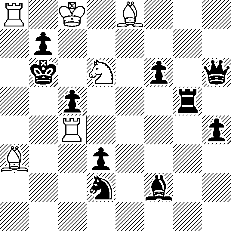 R1K1B3/1p6/1k1N1p1q/2p3r1/2R4p/B2p4/3n1b2/8