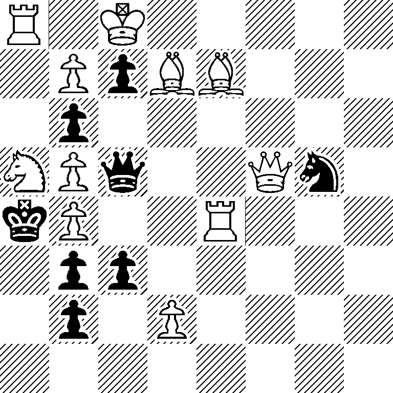 R1K5/1PpBB3/1p6/NPq2Qn1/kP2R3/1pp5/1p1P4/8