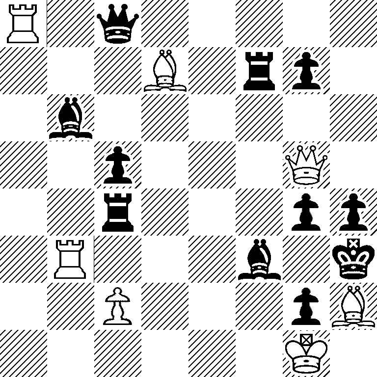 R1q5/3B1rp1/1b6/2p3Q1/2r3pp/1R3b1k/2P3pB/6K1