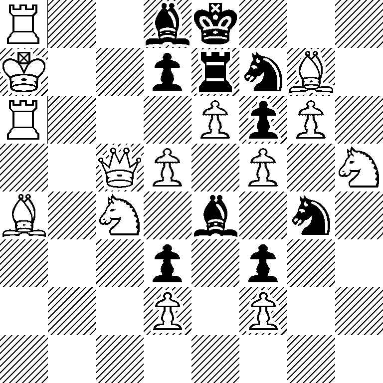 R2bk3/K2prnB1/R3PpP1/2QP1P1N/B1N1b1n1/3p1p2/3P1P2/8