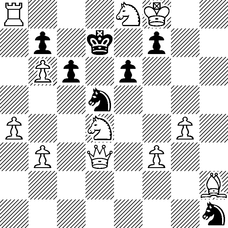 R3NK2/1p1k1p2/1Pp1p3/3n4/P2N2P1/1P1Q1P2/7B/7n