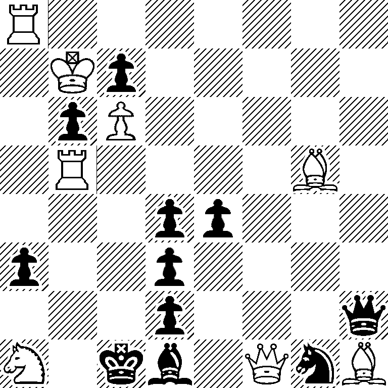 R7/1Kp5/1pP5/1R4B1/3pp3/p2p4/3p3q/N1kb1QnB