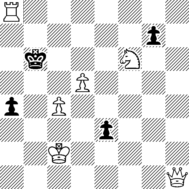 R7/6p1/1k3N2/3P4/p1P5/4p3/2K5/7Q