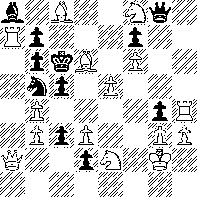 b1B2Nq1/Rp3p2/1pkB1P2/1np1P3/1P4pR/1PpP2PP/Q2pN1K1/8