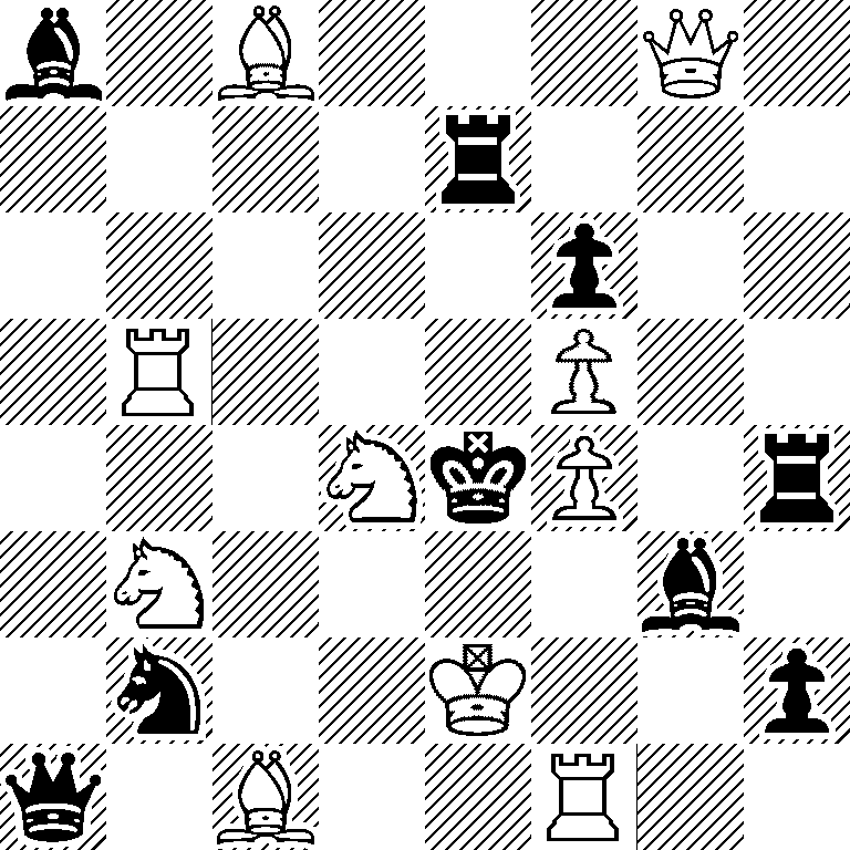b1B3Q1/4r3/5p2/1R3P2/3NkP1r/1N4b1/1n2K2p/q1B2R2