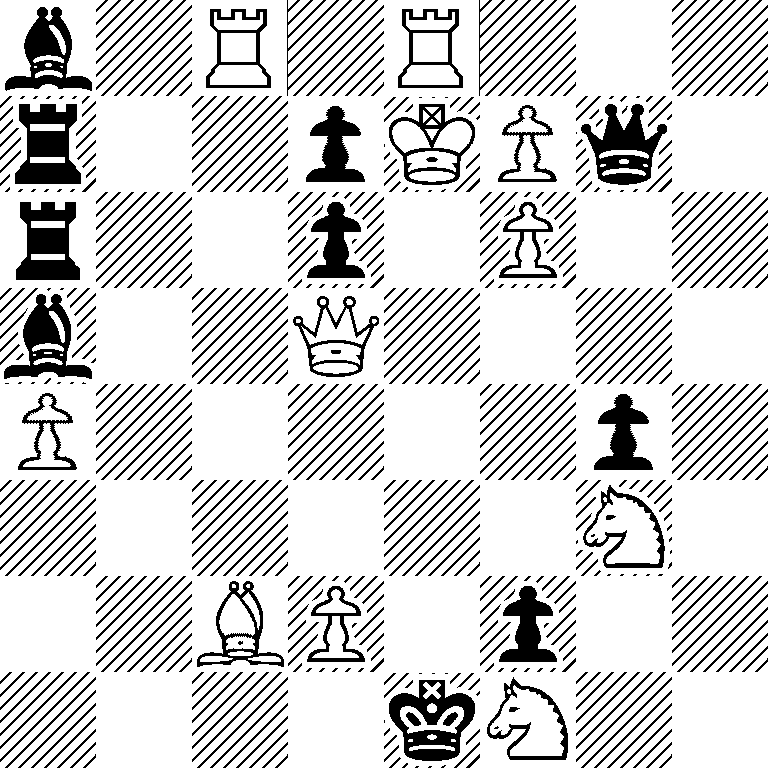 b1R1R3/r2pKPq1/r2p1P2/b2Q4/P5p1/6N1/2BP1p2/4kN2