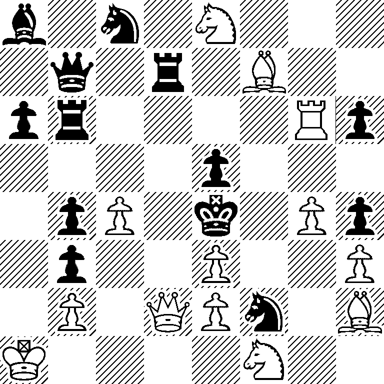 b1n1N3/1q1r1B2/pr4Rp/4p3/1pP1k1Pp/1p2P2P/1P1QPn1B/K4N2