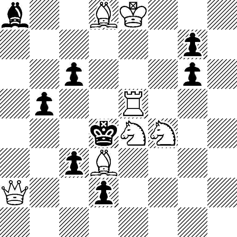 b2BK3/6p1/2p3p1/1p2R3/3kNN2/2pB4/Q2p4/8