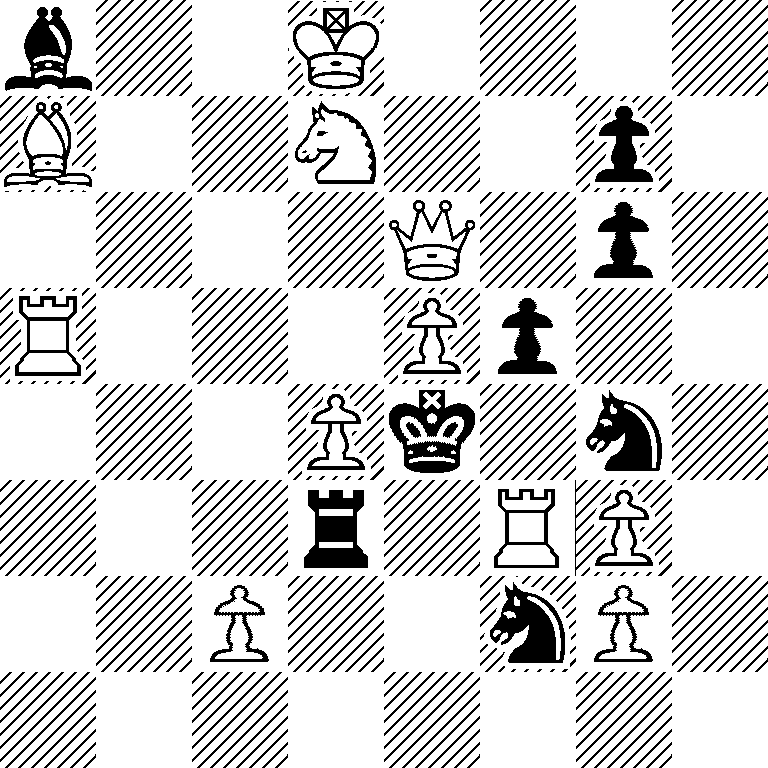 b2K4/B2N2p1/4Q1p1/R3Pp2/3Pk1n1/3r1RP1/2P2nP1/8