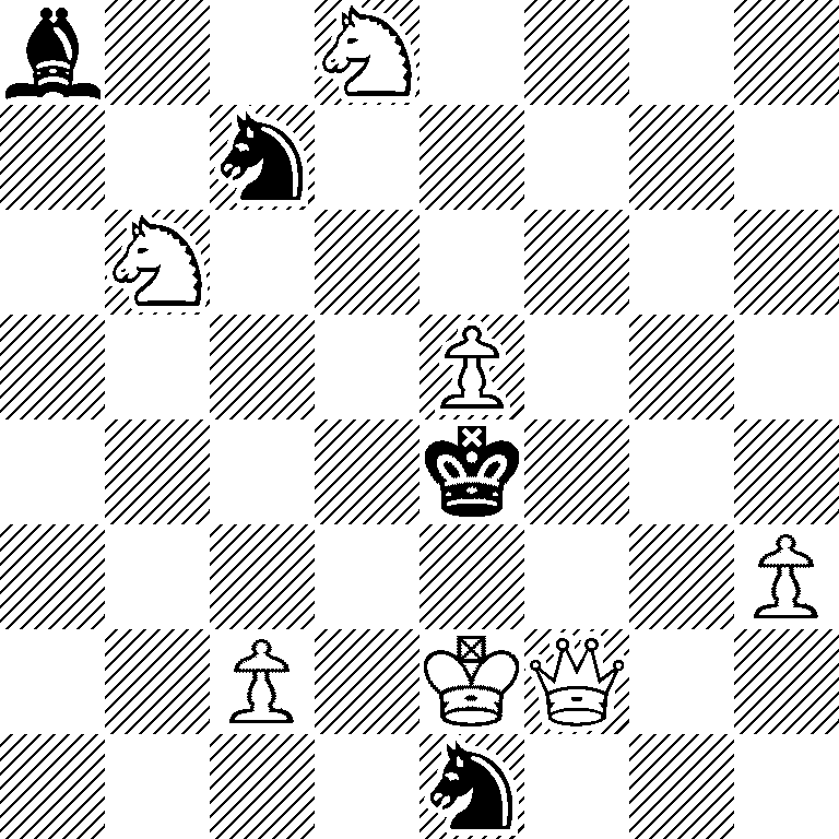 b2N4/2n5/1N6/4P3/4k3/7P/2P1KQ2/4n3