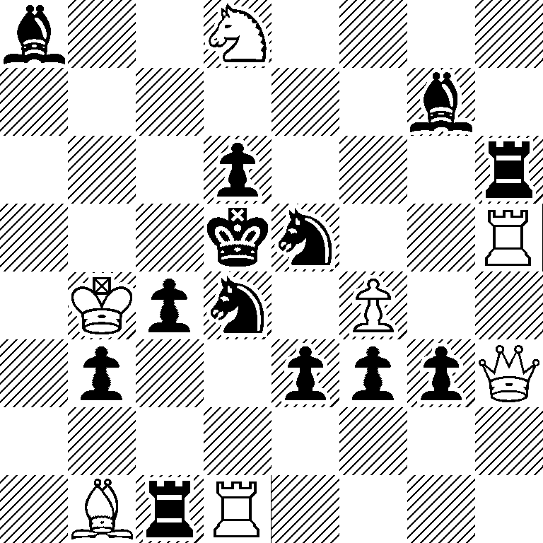 b2N4/6b1/3p3r/3kn2R/1Kpn1P2/1p2pppQ/8/1BrR4