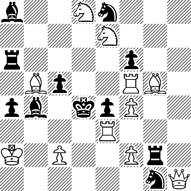 b2Nn3/4N3/r4p2/1Bp2RB1/pb1kpP2/4R3/K1P2Pr1/6nQ