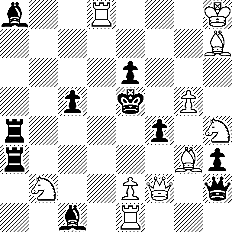 b2R3K/7B/4p3/2p1k1P1/r4p1N/r5Bp/1N2PQ1q/2b1R3