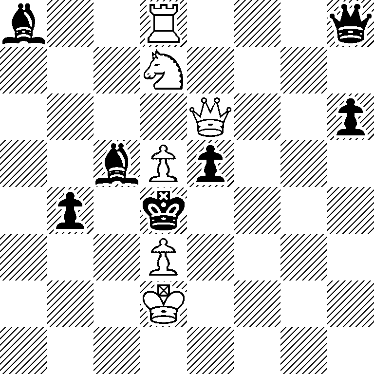 b2R3q/3N4/4Q2p/2bPp3/1p1k4/3P4/3K4/8