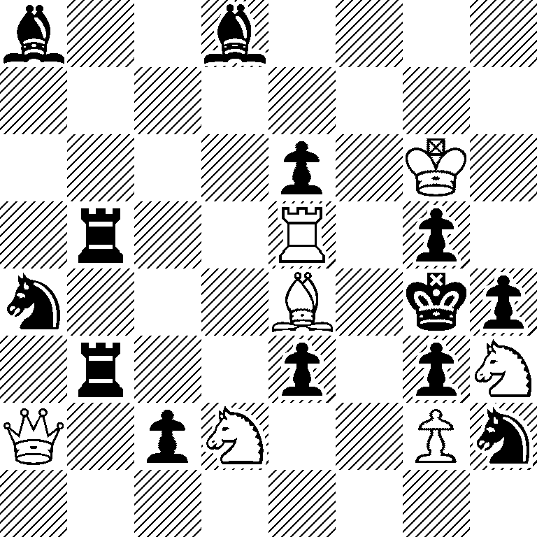 b2b4/8/4p1K1/1r2R1p1/n3B1kp/1r2p1pN/Q1pN2Pn/8