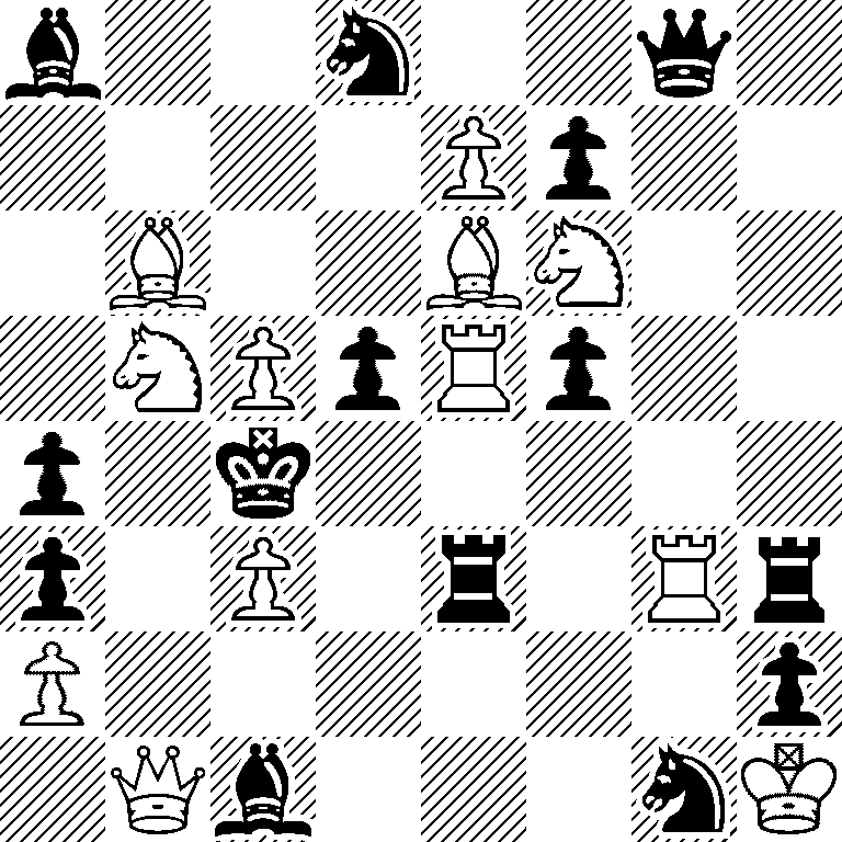 b2n2q1/4Pp2/1B2BN2/1NPpRp2/p1k5/p1P1r1Rr/P6p/1Qb3nK
