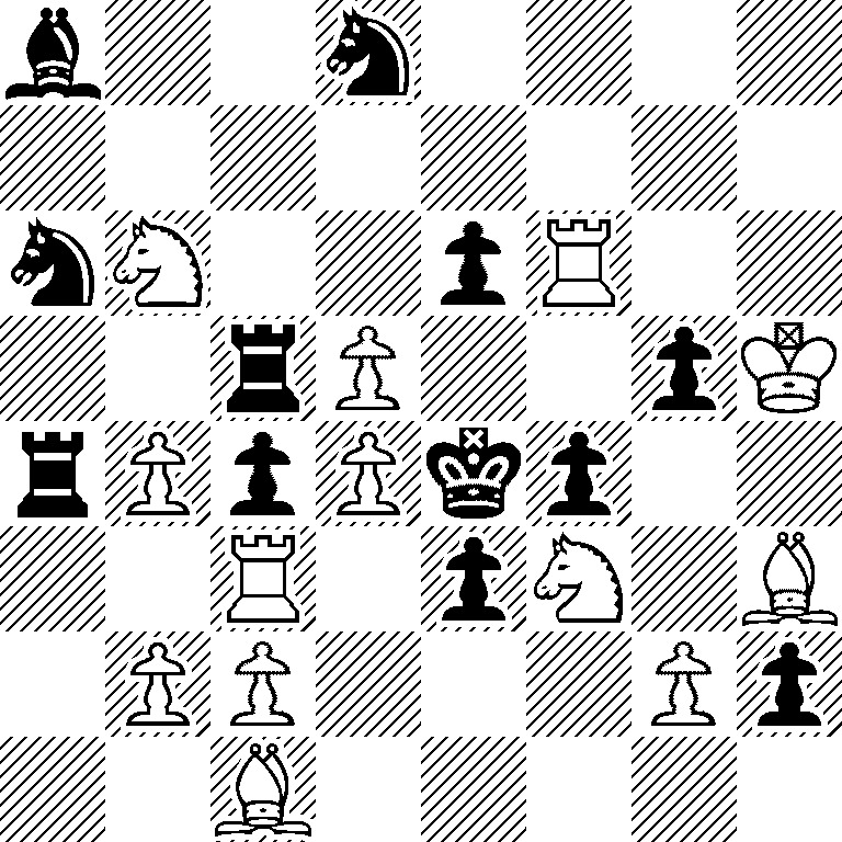 b2n4/8/nN2pR2/2rP2pK/rPpPkp2/2R1pN1B/1PP3Pp/2B5