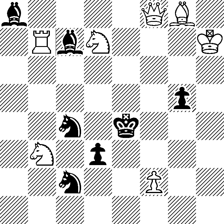 b4QB1/1RbN3K/8/6p1/2n1k3/1N1p4/2n2P2/8