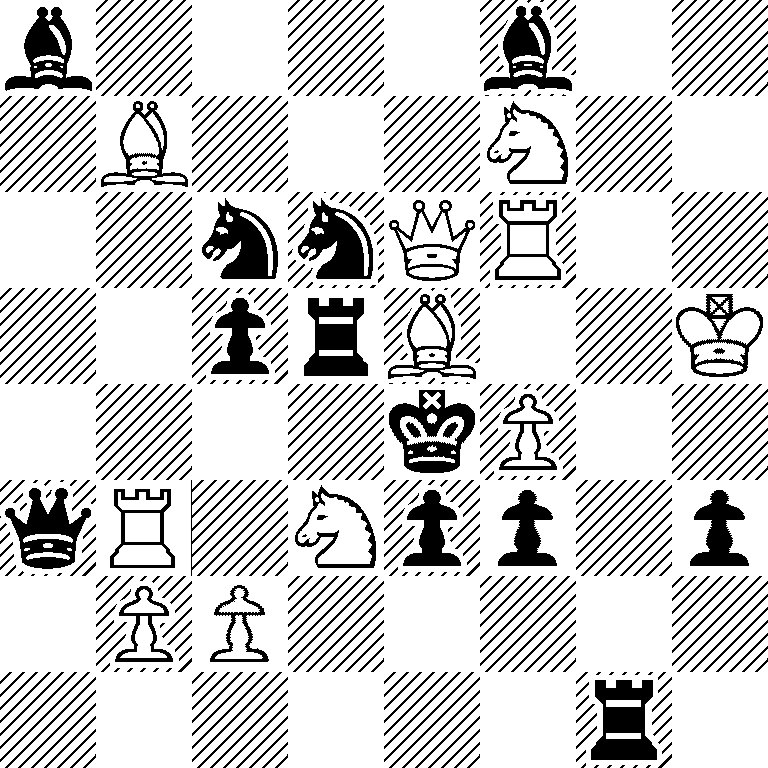 b4b2/1B3N2/2nnQR2/2prB2K/4kP2/qR1Npp1p/1PP5/6r1