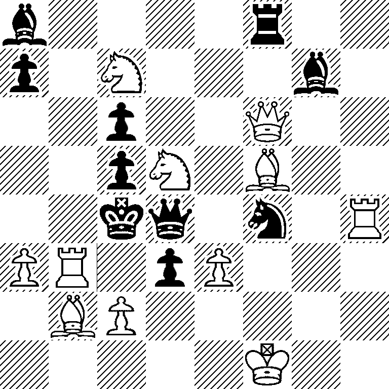 b4r2/p1N3b1/2p2Q2/2pN1B2/2kq1n1R/PR1pP3/1BP5/5K2