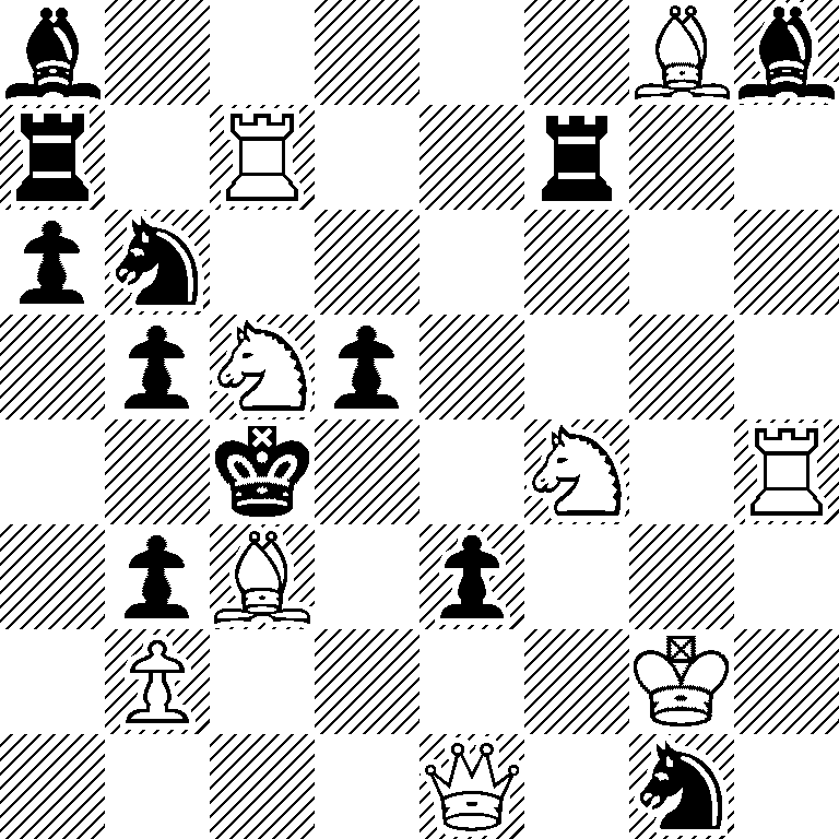 b5Bb/r1R2r2/pn6/1pNp4/2k2N1R/1pB1p3/1P4K1/4Q1n1