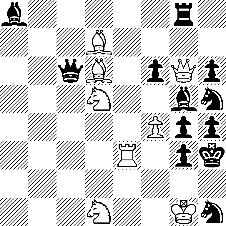 b5r1/3B4/2qB1pQp/3N2bn/5Ppp/4R1pk/8/3N2Kn