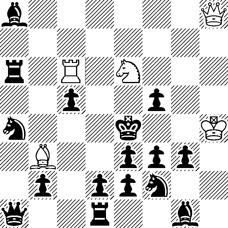 b6Q/8/r1R1N3/2p2p2/n3k2K/1B2ppp1/1p1ppn2/q2r2b1