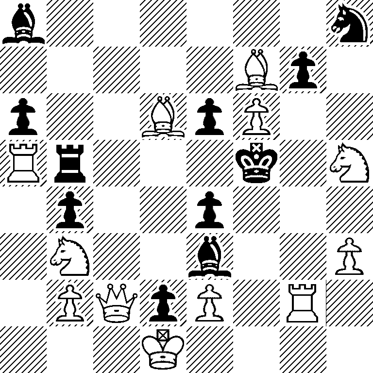 b6n/5Bp1/p2BpP2/Rr3k1N/1p2p3/1N2b2P/1PQpP1R1/3K4