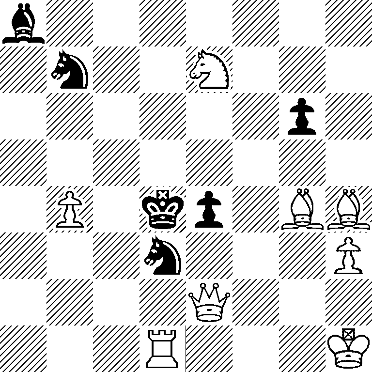 b7/1n2N3/6p1/8/1P1kp1BB/3n3P/4Q3/3R3K