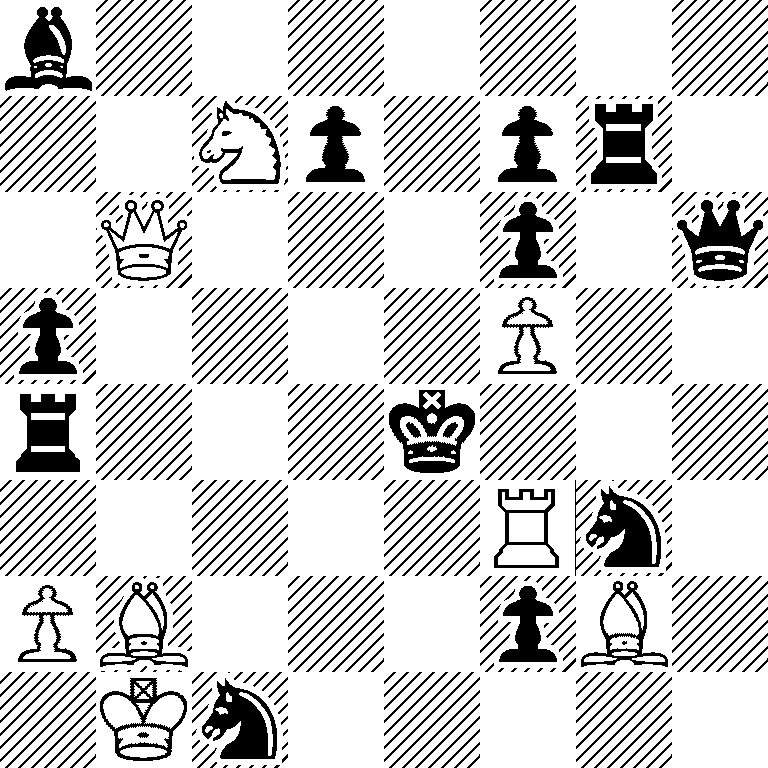b7/2Np1pr1/1Q3p1q/p4P2/r3k3/5Rn1/PB3pB1/1Kn5