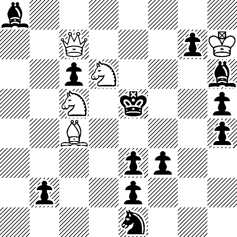 b7/2Q3pK/2pN3b/2N1k2p/2B4p/4pp2/1p2p3/4n3