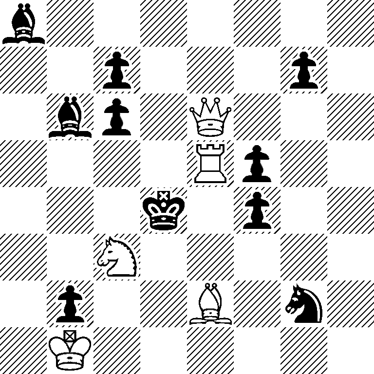 b7/2p3p1/1bp1Q3/4Rp2/3k1p2/2N5/1p2B1n1/1K6