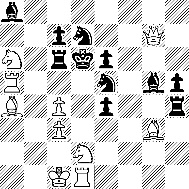 b7/2pn2Q1/N1rkp3/R3n1bp/B1P1p2r/2P3B1/3N4/2KR4