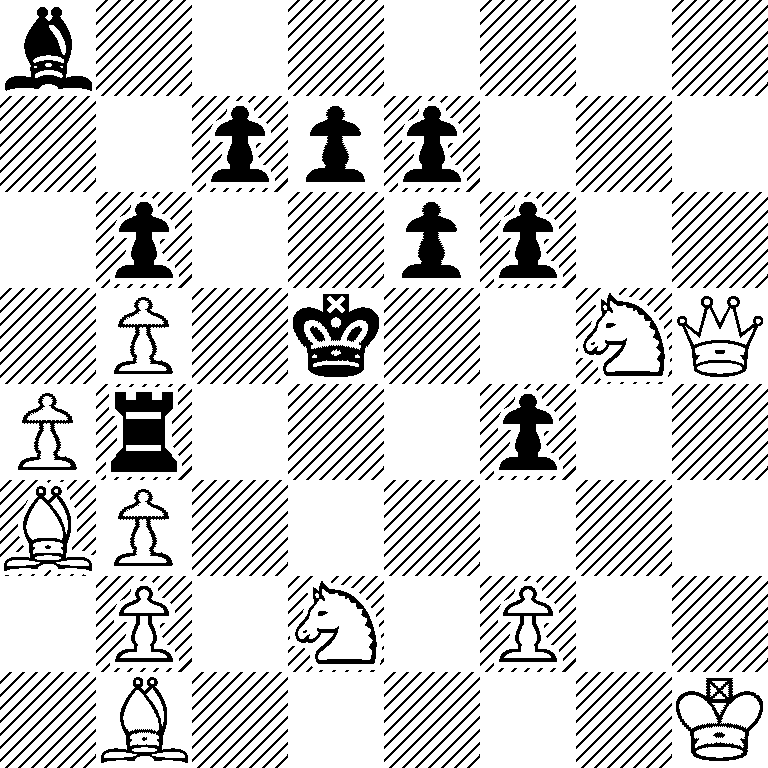 b7/2ppp3/1p2pp2/1P1k2NQ/Pr3p2/BP6/1P1N1P2/1B5K