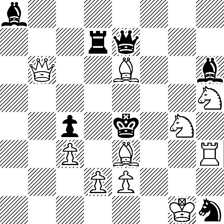 b7/3rq3/1Q2B2b/7N/2p1k1N1/2P1B2R/3PP3/6Kn