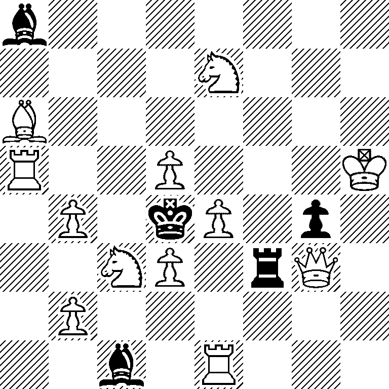 b7/4N3/B7/R2P3K/1P1kP1p1/2NP1rQ1/1P6/2b1R3