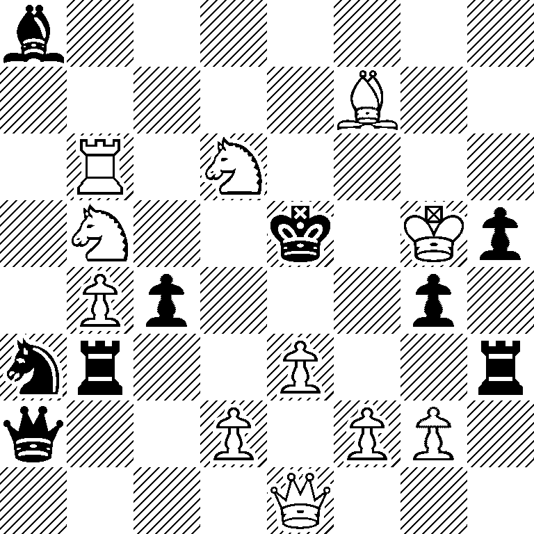 b7/5B2/1R1N4/1N2k1Kp/1Pp3p1/nr2P2r/q2P1PP1/4Q3