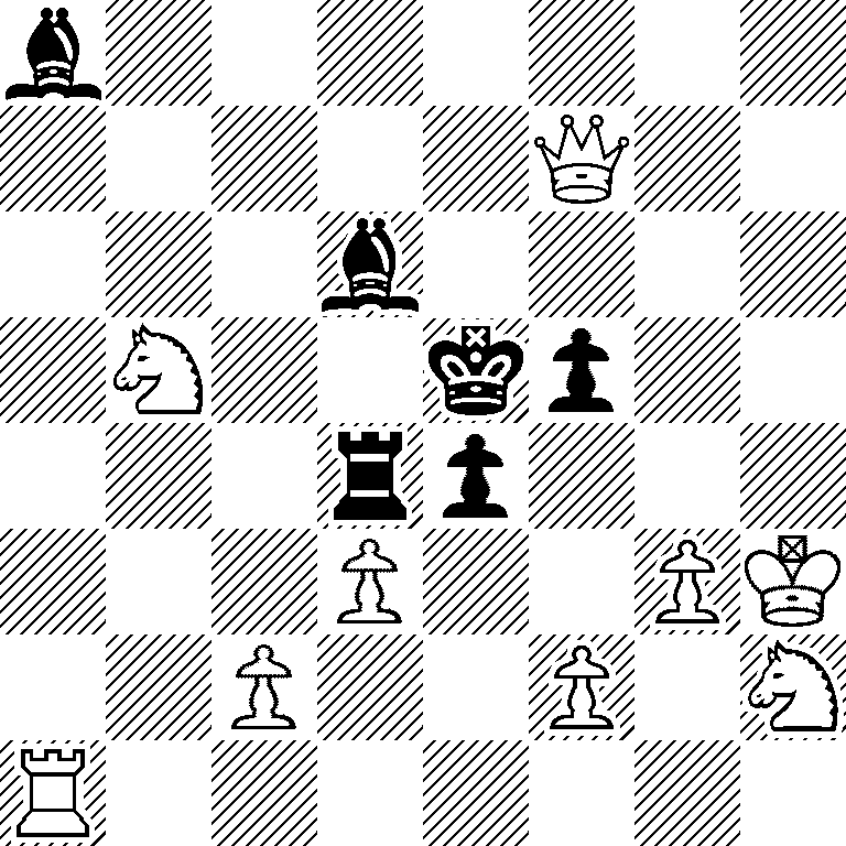 b7/5Q2/3b4/1N2kp2/3rp3/3P2PK/2P2P1N/R7