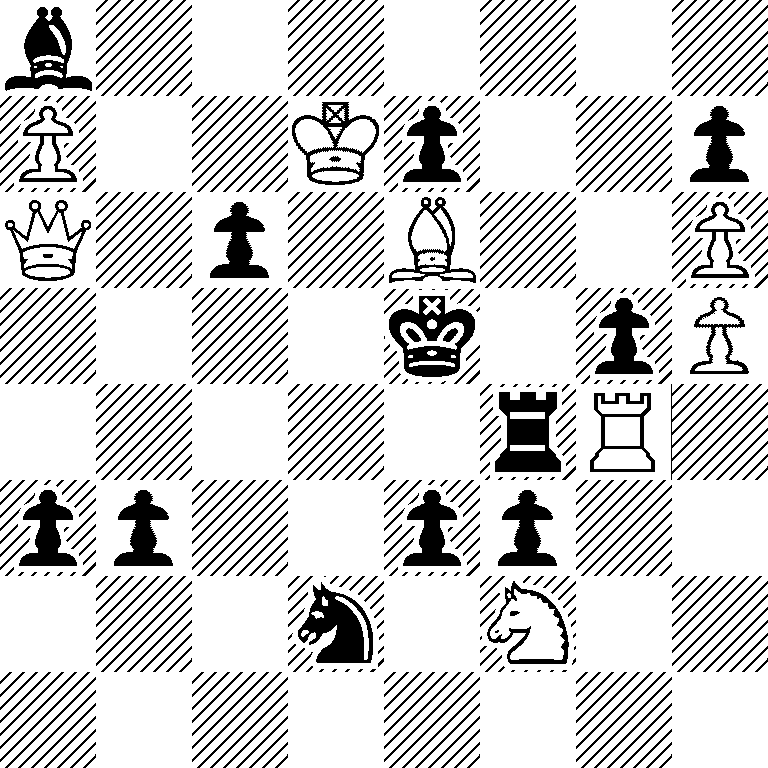 b7/P2Kp2p/Q1p1B2P/4k1pP/5rR1/pp2pp2/3n1N2/8