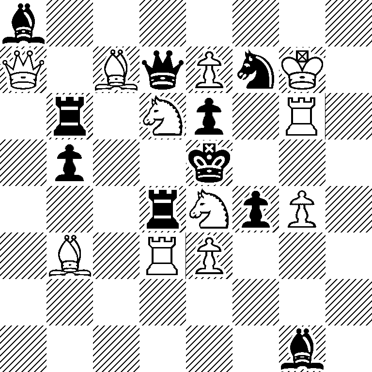 b7/Q1BqPnK1/1r1Np1R1/1p2k3/3rNpP1/1B1RP3/8/6b1