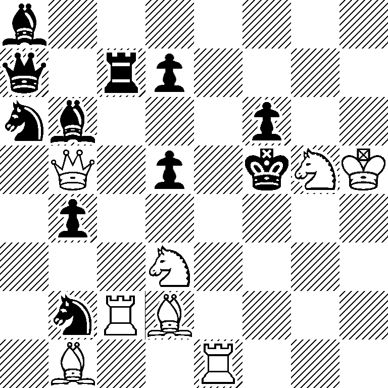 b7/q1rp4/nb3p2/1Q1p1kNK/1p6/3N4/1nRB4/1B2R3